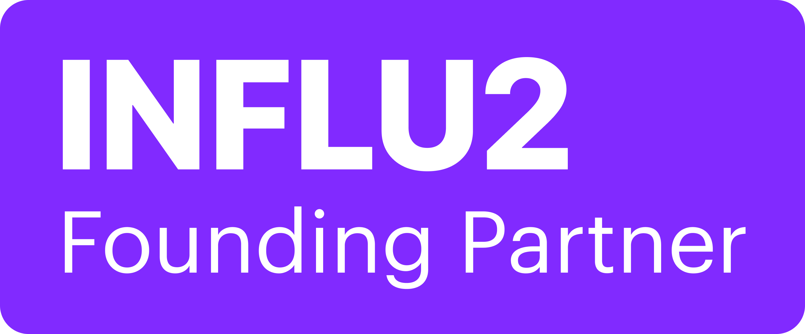 Influ2 Founding Partner badge