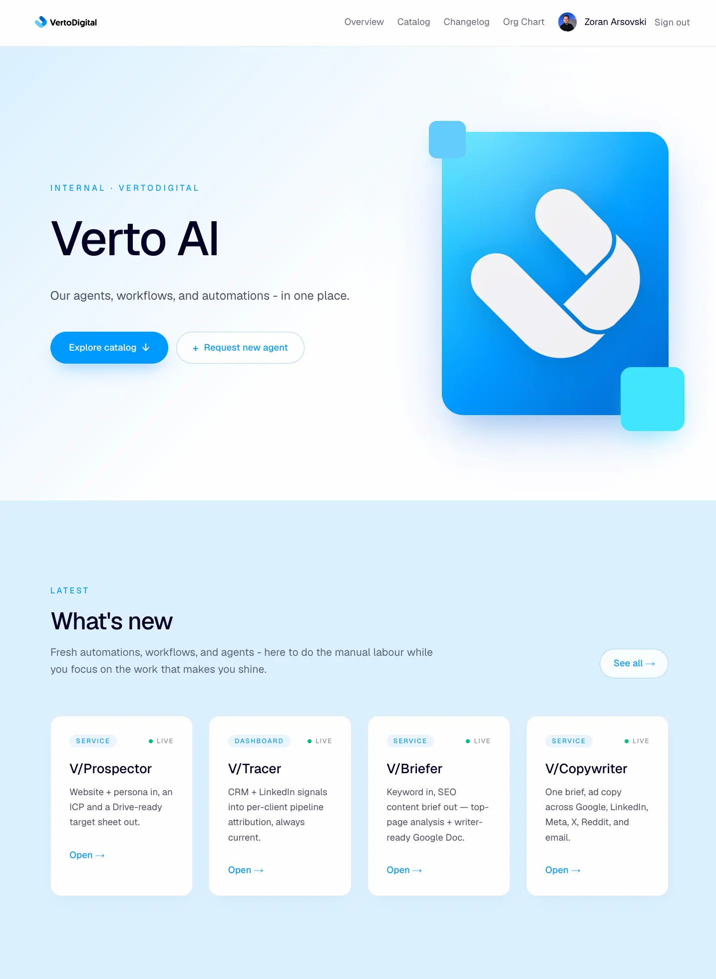 Verto AI - VertoDigital's internal AI tools and pipeline intelligence platform